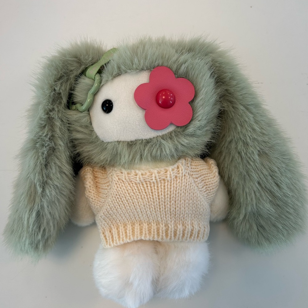 Juju by CJ Hendry Plush with Green Ears and Pink Flower